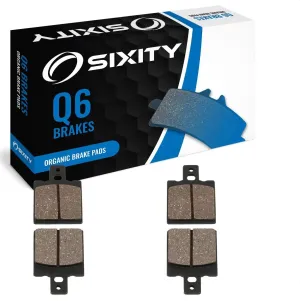 Sixity Q6 Front Rear Organic Brake Pads compatible with Cagiva Alazzurra Elefant 650 1985-1986 Complete Set