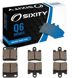 Sixity Q6 Front Rear Organic Brake Pads compatible with Daelim S1-125 2006-2009 Complete Set