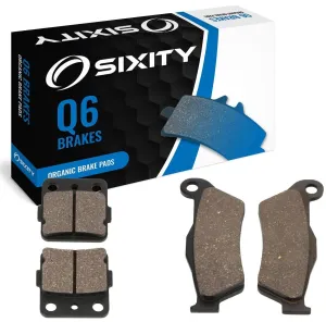 Sixity Q6 Front Rear Organic Brake Pads compatible with Husqvarna WR125 48mm Marzocchi Kayaba forks 95mm Caliper Mount Centers 2002-2005 Complete Set