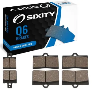 Sixity Q6 Front Rear Organic Brake Pads compatible with Laverda 650 Sport formula 1994-1995 Complete Set