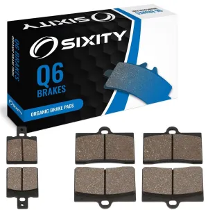 Sixity Q6 Front Rear Organic Brake Pads compatible with Laverda 750 S Carenata 1998-2000 Complete Set