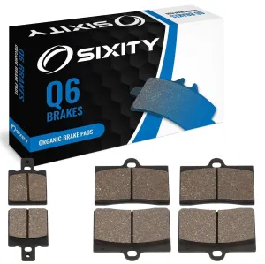 Sixity Q6 Front Rear Organic Brake Pads compatible with Laverda 750 S formula Sport 1998-2000 Complete Set