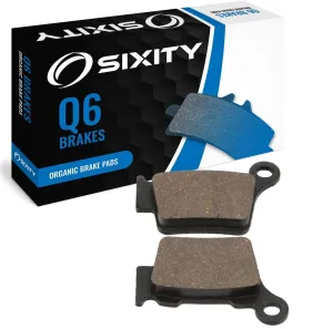 Sixity Q6 Rear Organic Brake Pads Compatible with Husqvarna TXC 250 Cross Country 45mm Marzocchi Forks 60mm Caliper Mount Centers 2012 Complete Set