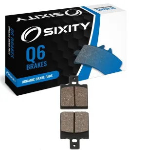 Sixity Q6 Rear Organic Brake Pads compatible with Laverda Alpino 500 Montjuic 1976 Complete Set