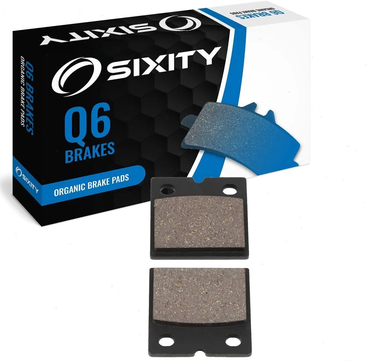 Sixity Q6 Rear Organic Brake Pads compatible with Laverda RGS 1000 1983 Complete Set