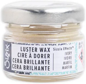 Sizzix Effectz Luster Ivory 20ml | 666173 | Metallic Wax for Papercraft, Scrapbooking, Cardmaking & More, One Size