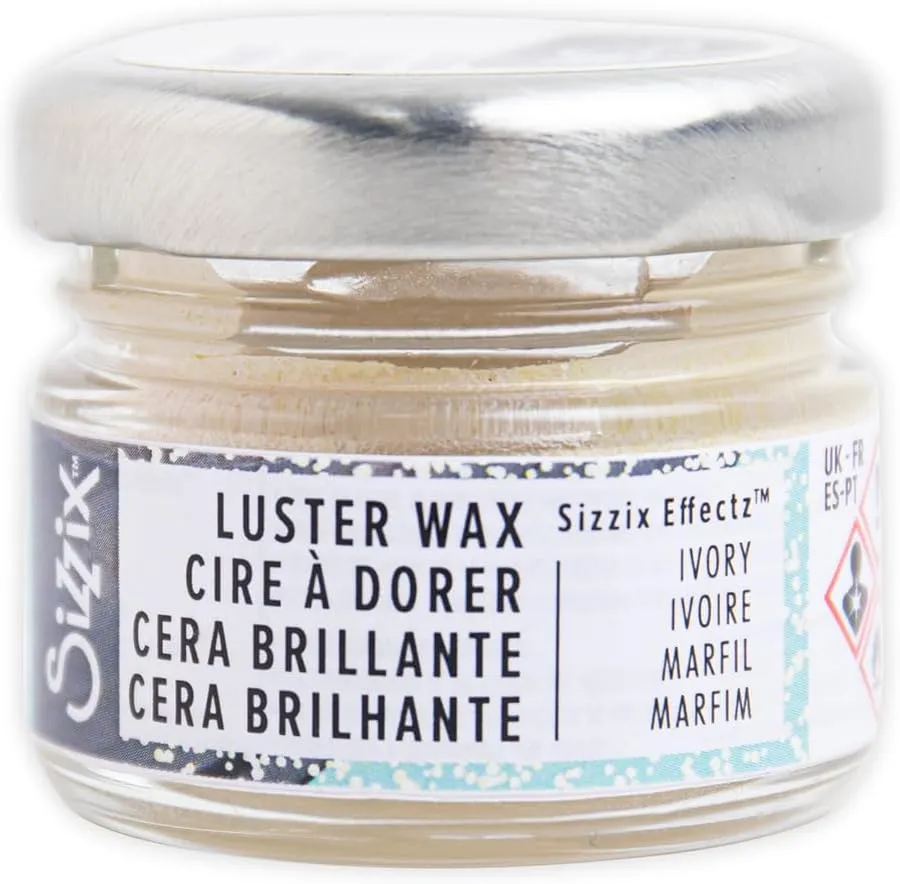 Sizzix Effectz Luster Ivory 20ml | 666173 | Metallic Wax for Papercraft, Scrapbooking, Cardmaking & More, One Size