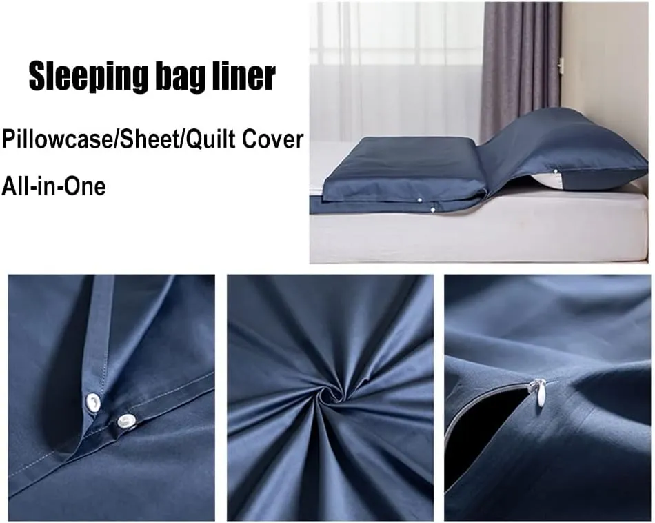Sleeping Bag Liners Camping Travel Sleeping Bags, Ultra-Light Portable Sleeping Bag Liner, Compact Sleeping Bag Sheets are Suitable for Single and Double, for Four Seasons
