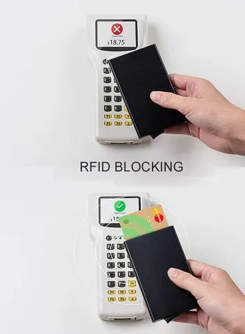 Slim Aluminum Pop up RFID Wallet With Elasticity Back Pouch