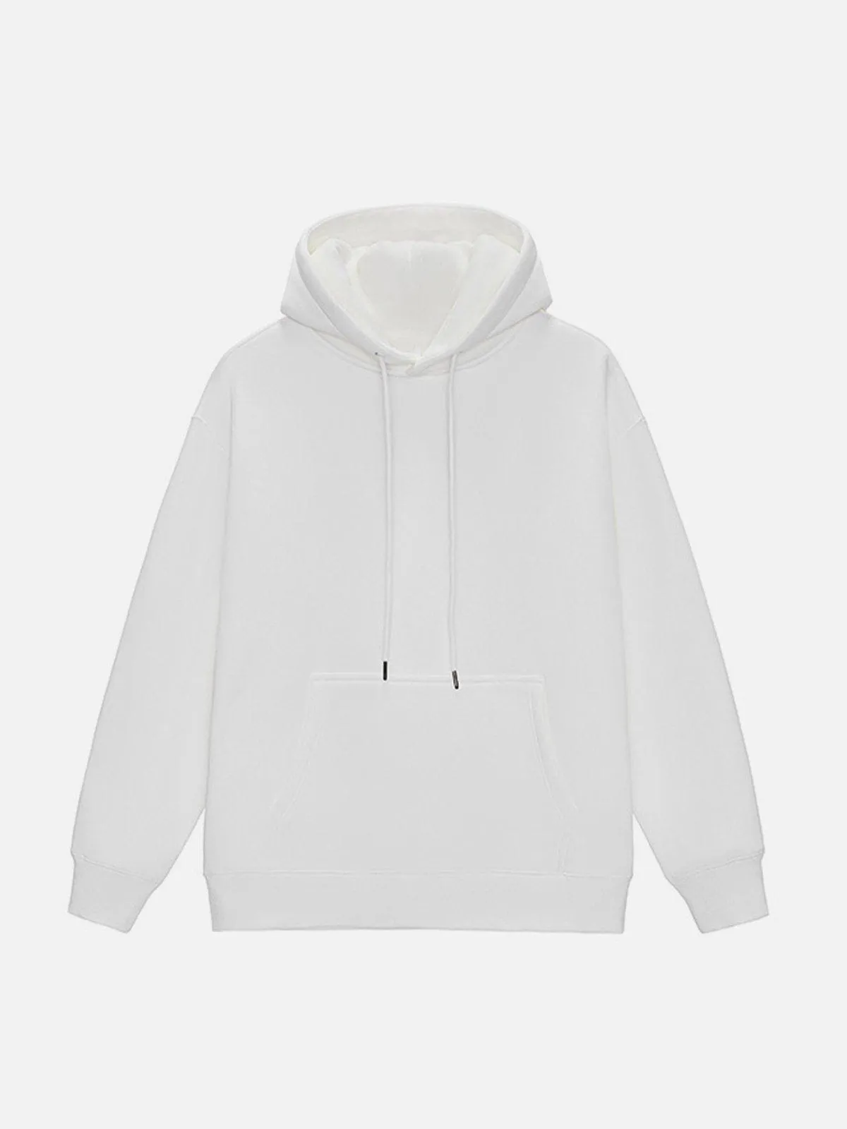 Solid Color Drawstring Hoodie