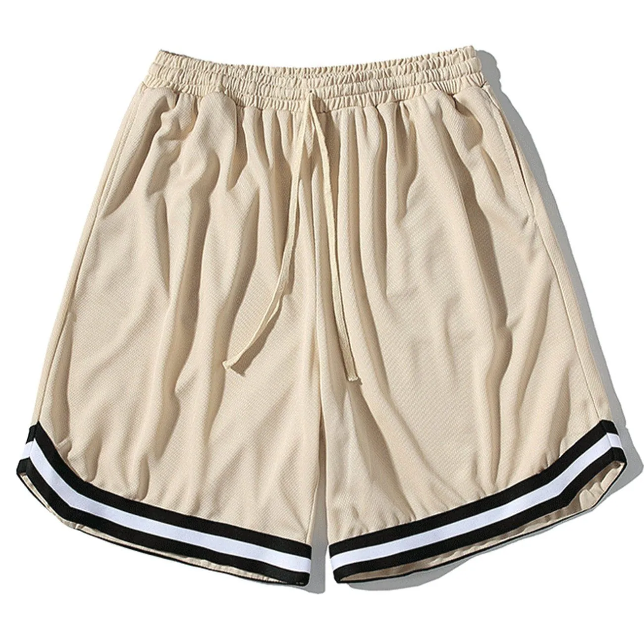 Solid Color Drawstring Shorts