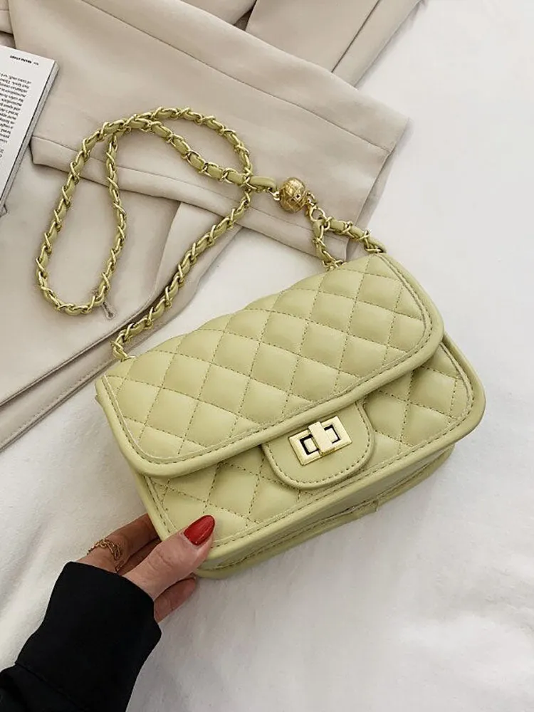 Solid Color Leather Bag