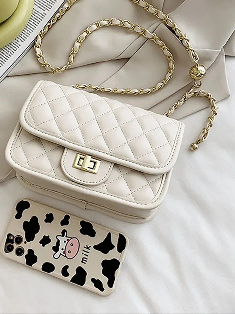 Solid Color Leather Bag