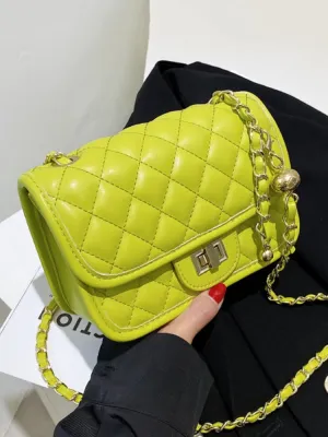 Solid Color Leather Bag