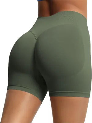 Solid Color Workout Shorts for Women Seamless Gym Yoga Running Sport Active Exercise Fitness Shorts 2025