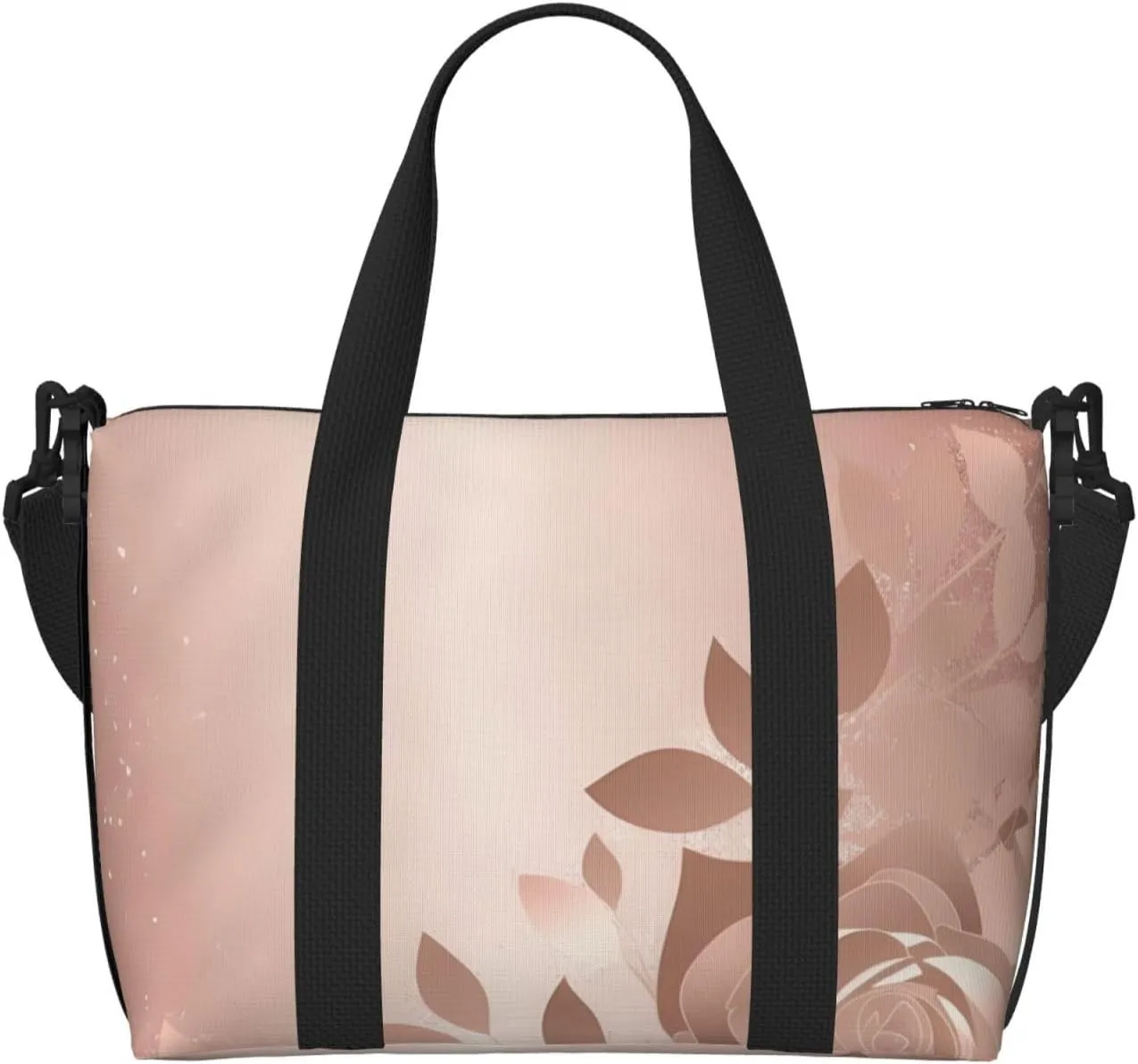 Sports Gym Bag for Women Men Travel Duffel Bag Tote Rose Gold Wallpaper Weekender Bag Canvas Carry on Overnight Bag for Travel Swimming Fitness Workout Sports Duffle Bag