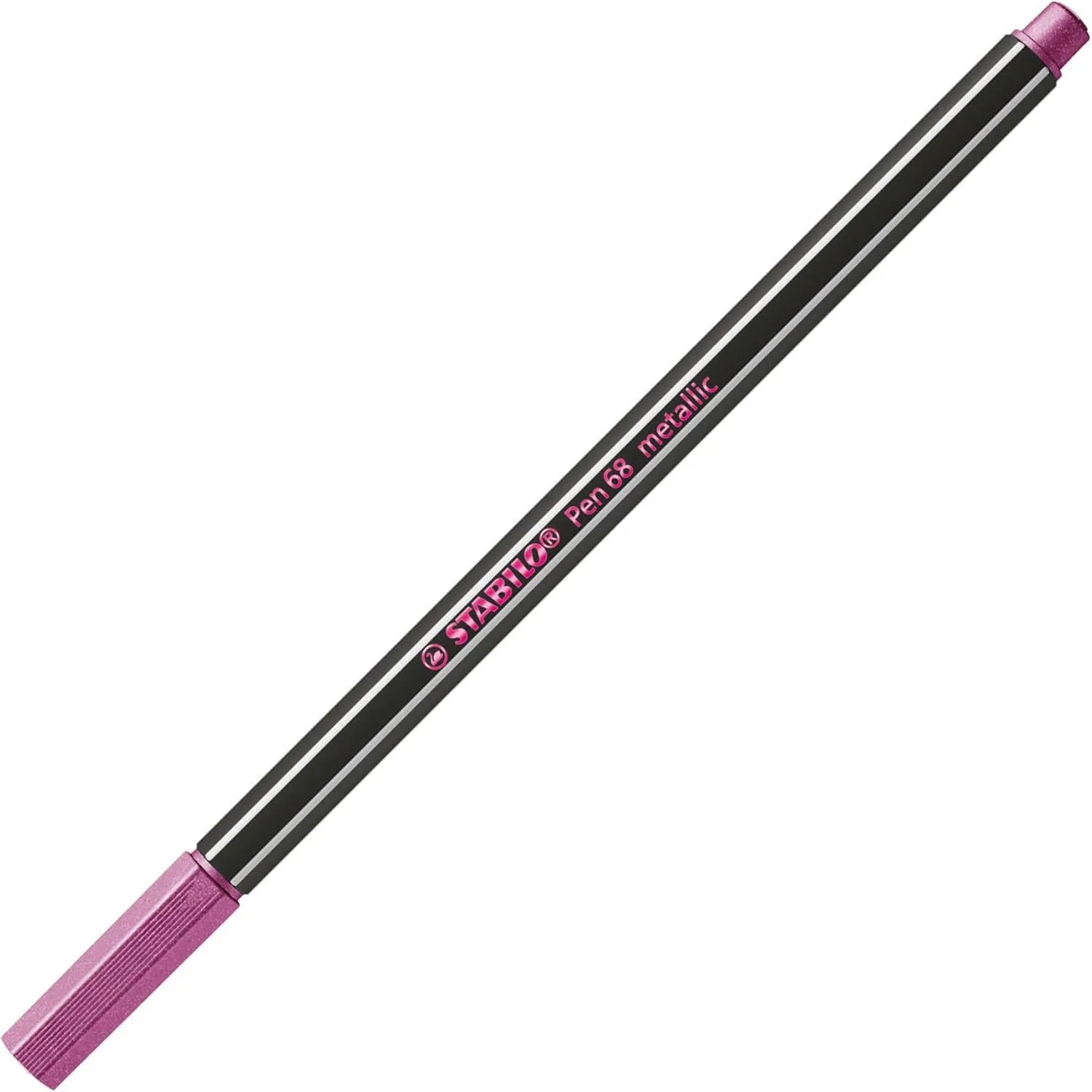 STABILO Premium Metallic Fiber-Tip Pen Pen 68 metallic - Pack of 6 - Coloring Felt Tip Marker, Fine Point, 1mm Tip