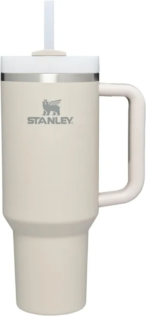 Stanley Quencher H2.0 Tumbler with Handle and Straw 40 oz | Flowstate 3-Position Lid | Cup Holder Compatible for Travel | Insulated Stainless Steel Cup | BPA-Free | Dune