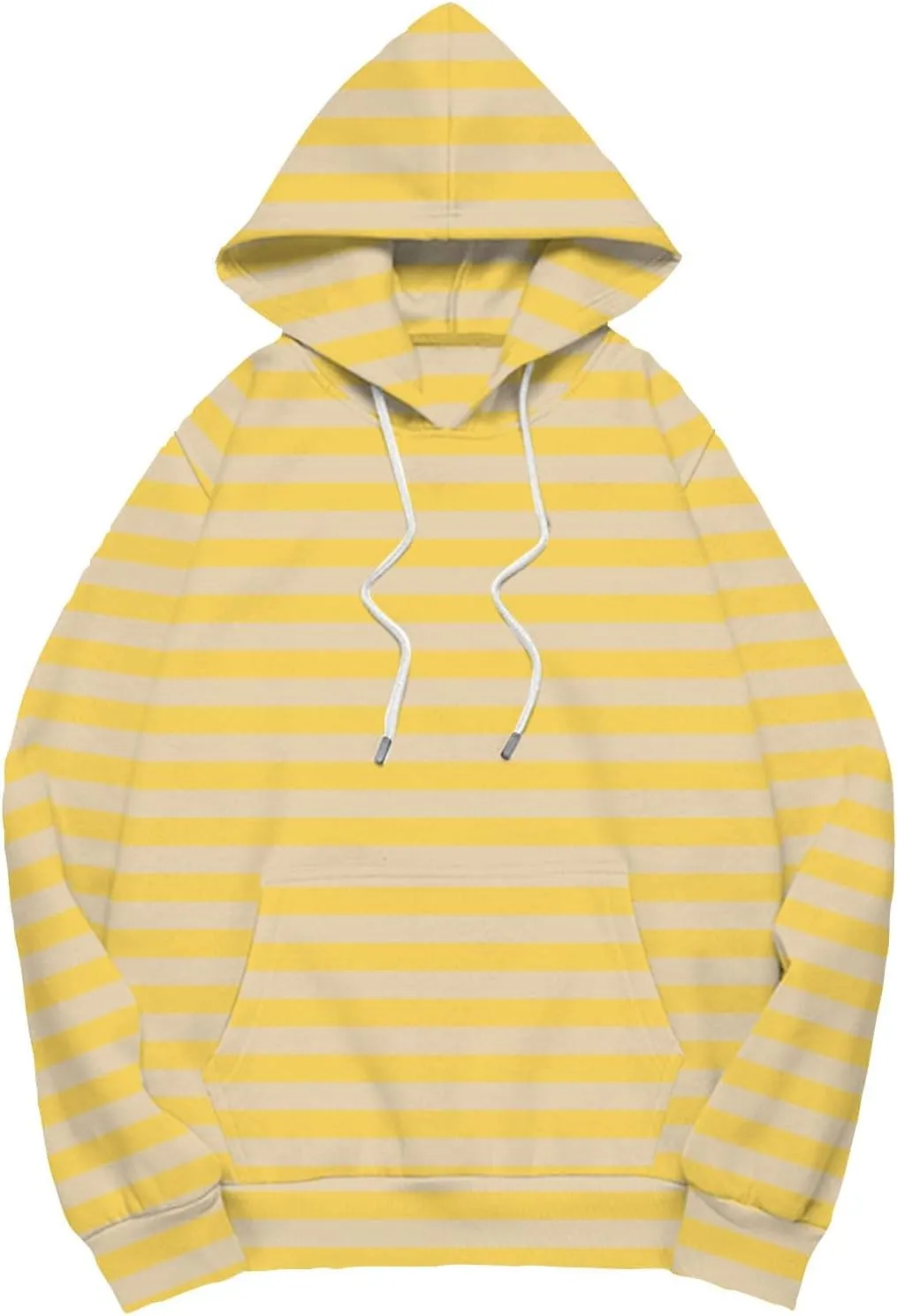 Striped Sweatshirts Women Long Sleeve Drawstring Athletic Hoodies Pullover Sweater Tops Preppy Clothes Fall Outfits
