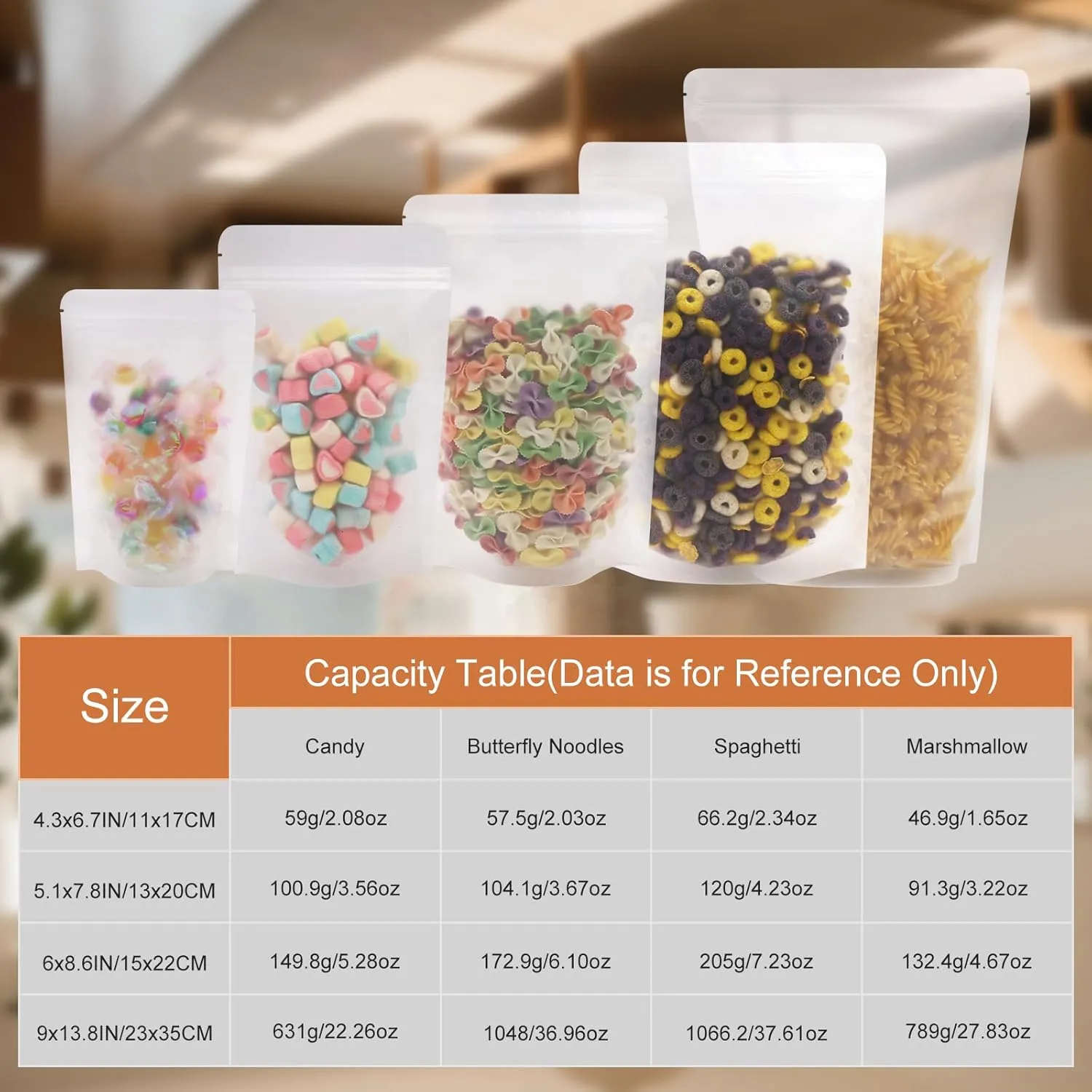 SumDirect 50Pcs 5x8 inches Matte Frosted (Not Clear) Zipper Resealable Stand Up Drink Bags,Snack Food Tea Packing Drinking Pouches - 5x8inches
