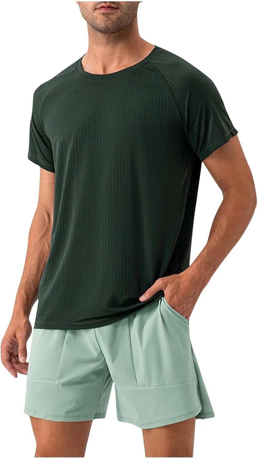 Summer Fashion Training Shorts Men's Drawstring Elastic Waist Ventilate Sports Pants Casual Quick-Dry Running Short