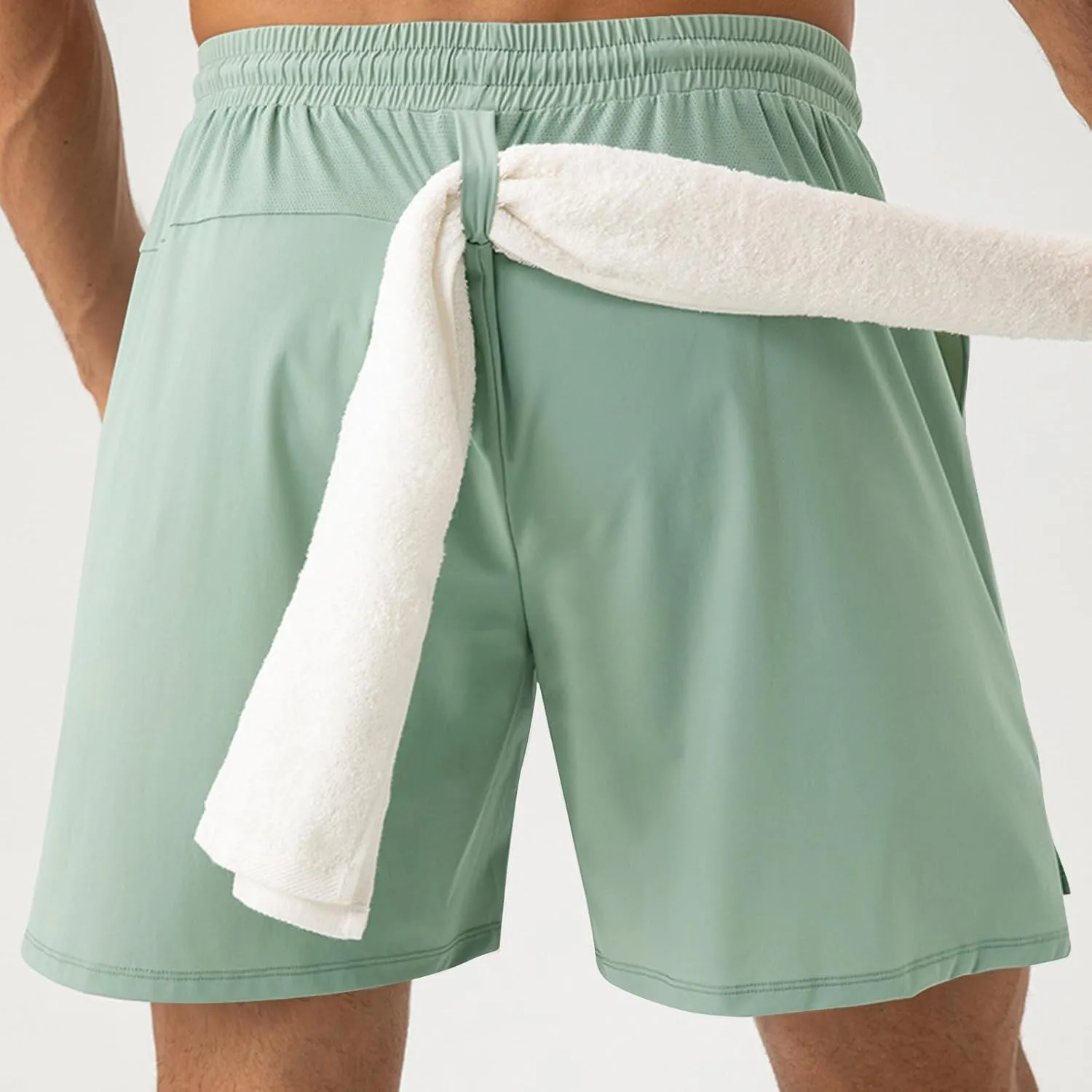 Summer Fashion Training Shorts Men's Drawstring Elastic Waist Ventilate Sports Pants Casual Quick-Dry Running Short