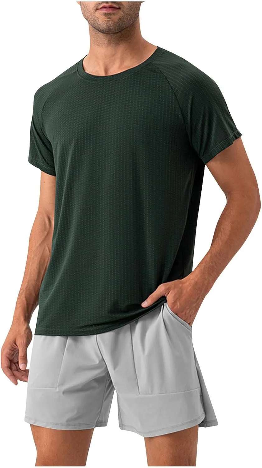 Summer Fashion Training Shorts Men's Drawstring Elastic Waist Ventilate Sports Pants Casual Quick-Dry Running Short