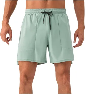 Summer Fashion Training Shorts Men's Drawstring Elastic Waist Ventilate Sports Pants Casual Quick-Dry Running Short