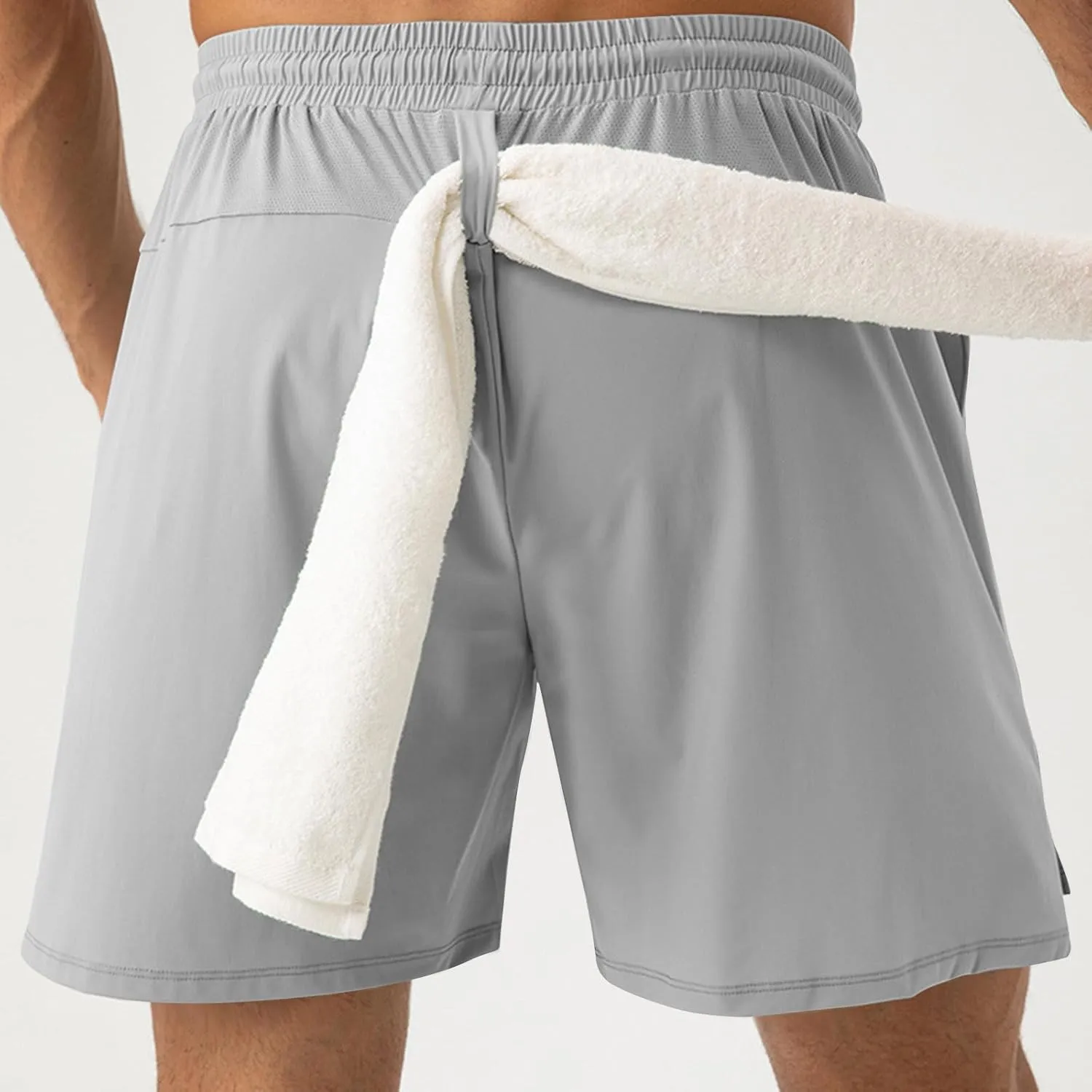 Summer Fashion Training Shorts Men's Drawstring Elastic Waist Ventilate Sports Pants Casual Quick-Dry Running Short