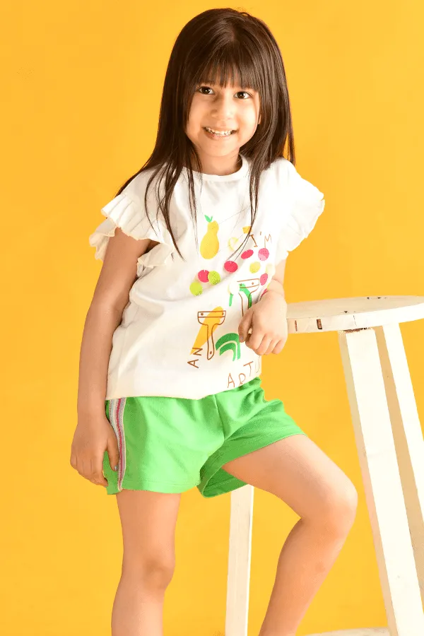 SUMMER GREEN SIDE TAPE SHORTS