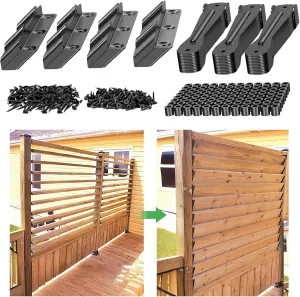 Sunblind System Brackets,Louver Hardware Kit for Shutter System,Window Shutters Exterior and Deck Sunblind System for Louver System,Garden and Blinds (2)
