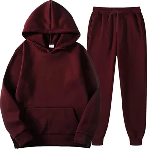 Sweat Set Hoodies for Men 2 Piece Sweatpants Sweat Suit Fall Long Sleeve Tracksuits Mens Sweatshirts Jogger Pants