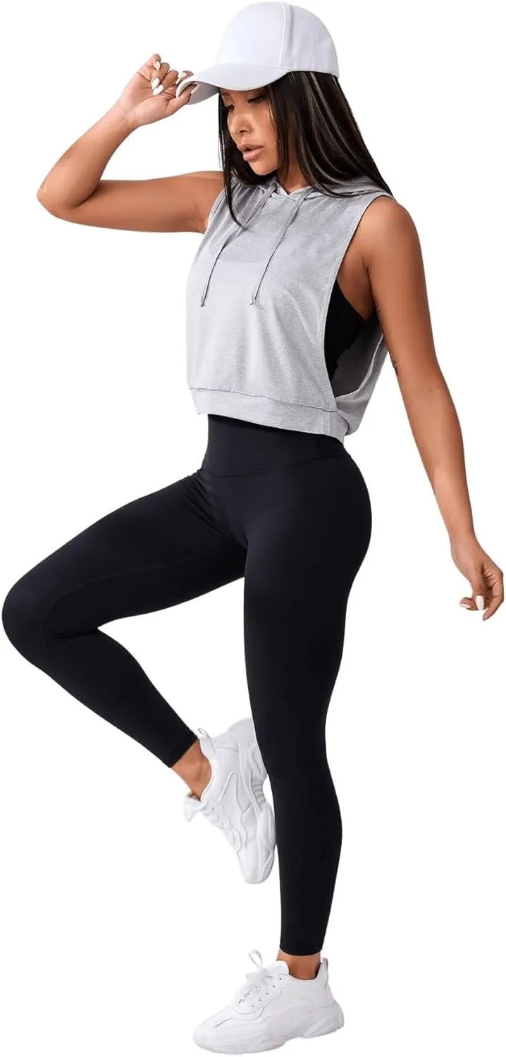 SweatyRocks Women's Sleeveless Workout Top Gym Activewear Crop Tank Top Open Side Shirt for Athletic Exercise Running