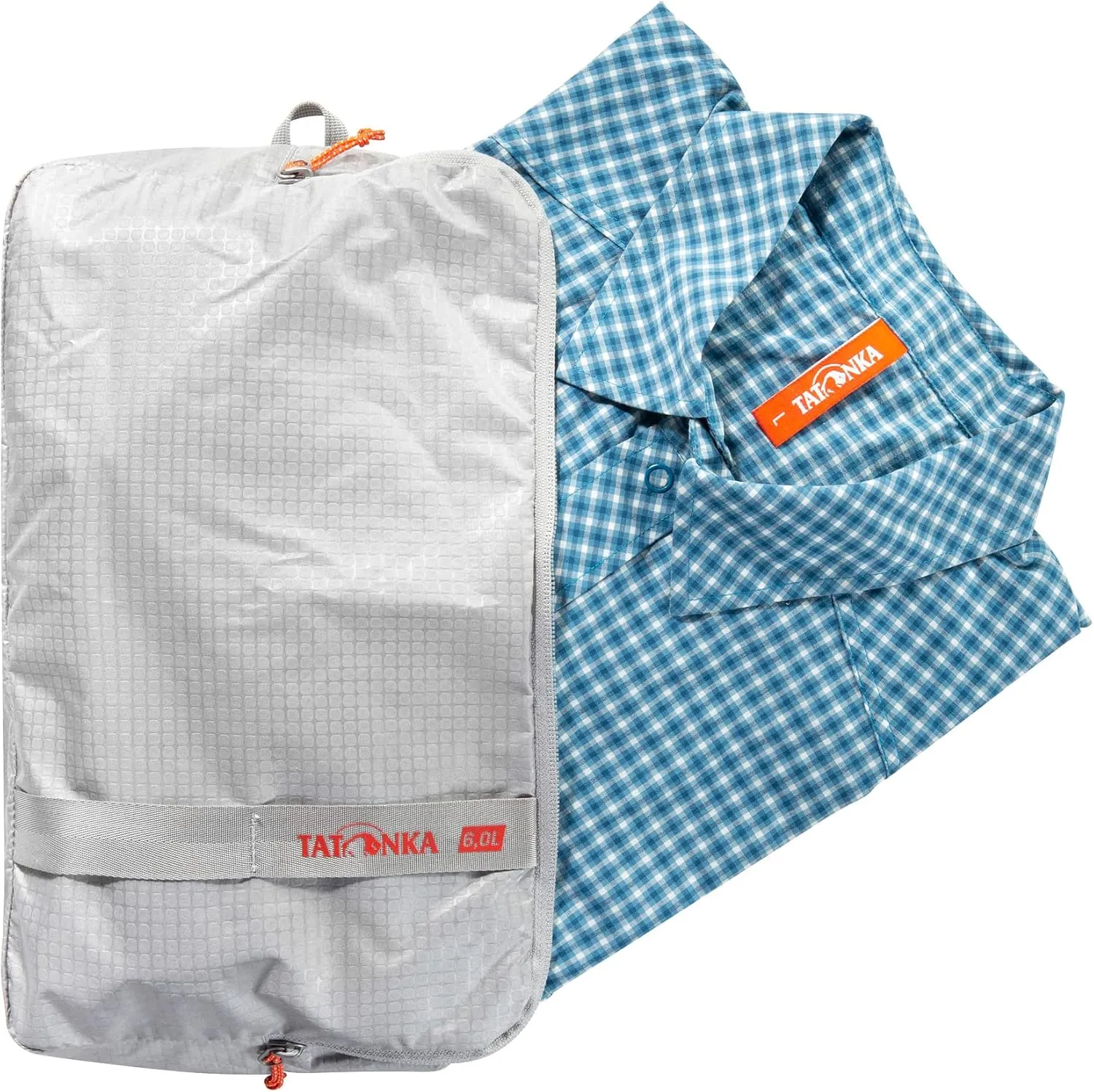 Tatonka Packing Cube Stuffing Bag Zip Set 3 – Ultralight and Space-Saving Packing Bag Set with Zip – 3 Bags in Various Sizes (Grey/Blue/Black)