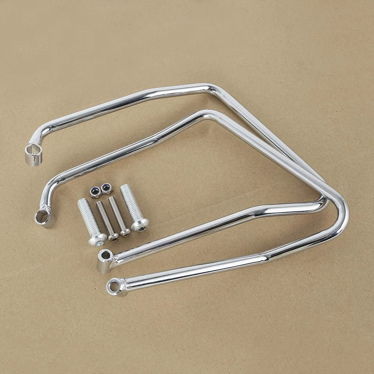 TCT-MOTORPARTS Saddlebag Support Brackets Fit for Harley Sportster Custom Roadster Low 2004-2016 XL883 XL1200 15 14 13 06 07 08 13 Chrome