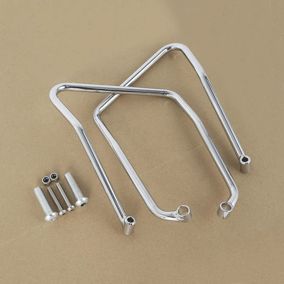 TCT-MOTORPARTS Saddlebag Support Brackets Fit for Harley Sportster Custom Roadster Low 2004-2016 XL883 XL1200 15 14 13 06 07 08 13 Chrome