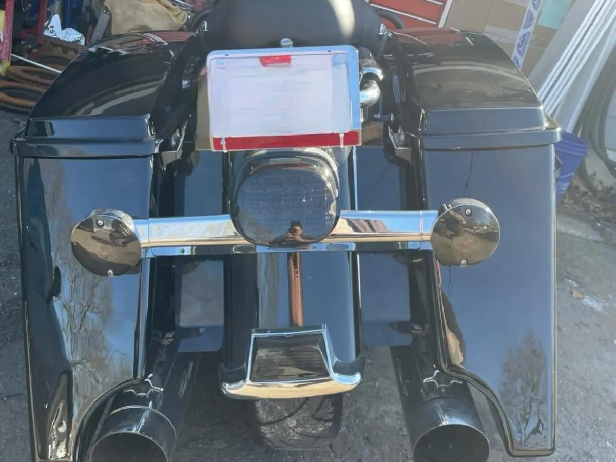 TDZ Rear Fender-Saddlebag Gap Filler Panels for Harley Electra Glide FLHT 1993-2008, Electra Glide Sport FLHS 1993, Road King FLHR 1994-2008