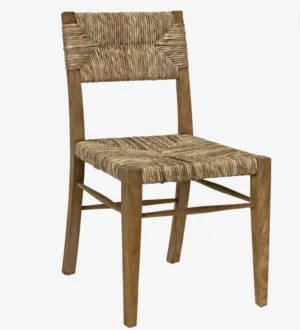teak & seagrass dining chair