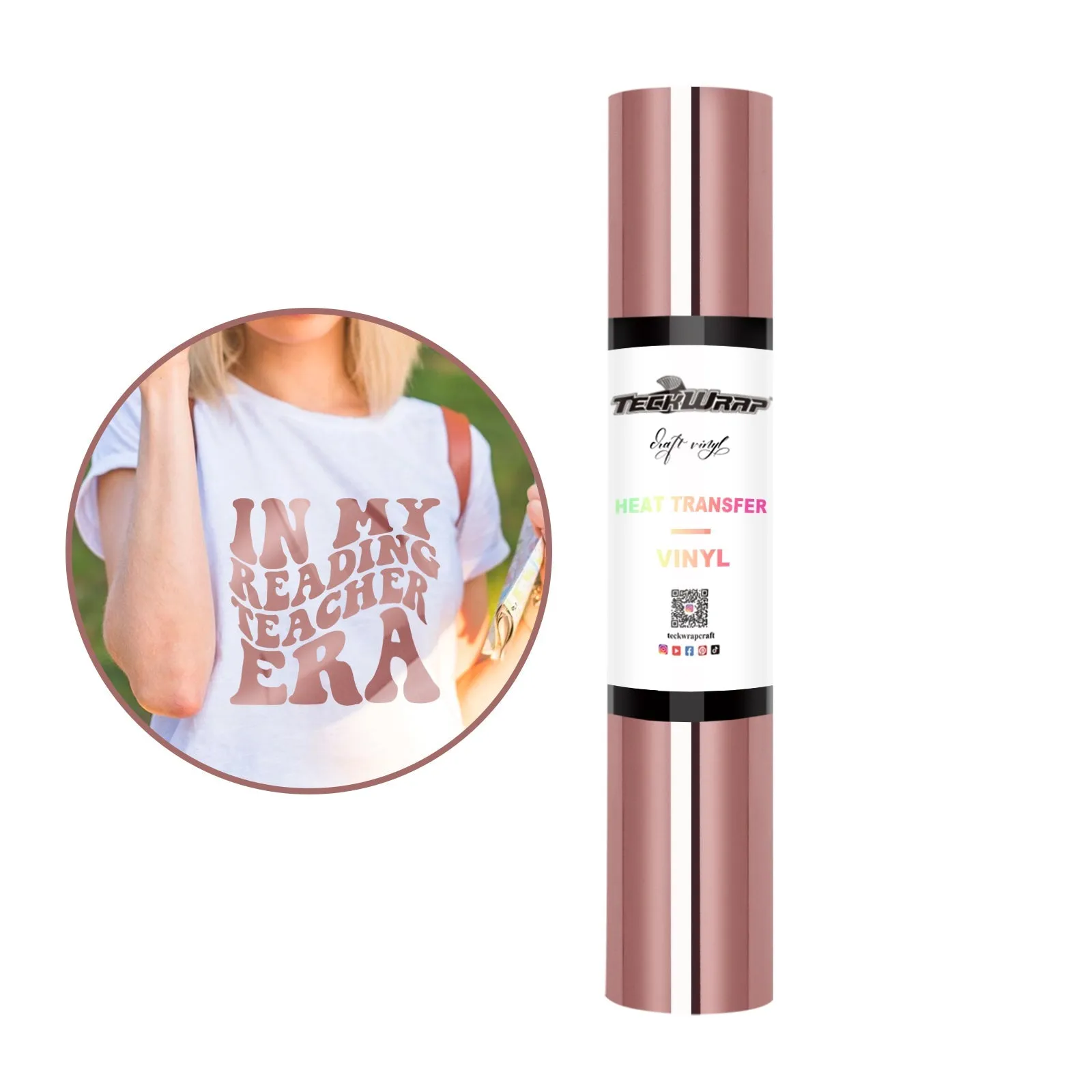 Teckwrap HTV Metallic Chrome - Rose Gold