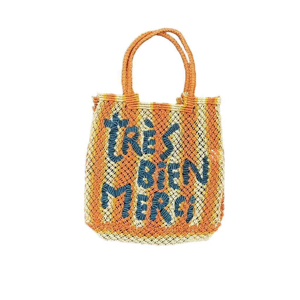 The Jacksons - Lottie Bag - TRES BIEN  -  Orange / Peach / Natural  -  Ocean