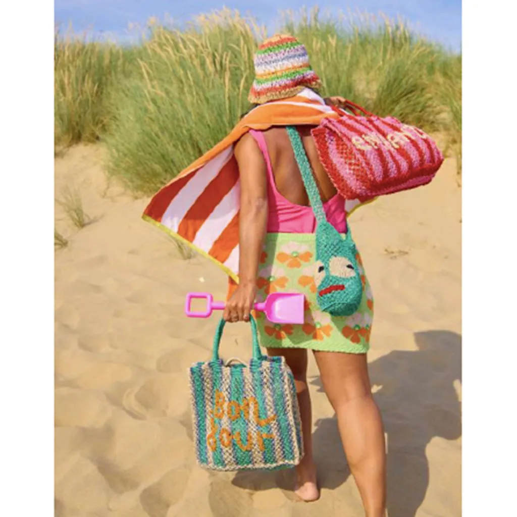 The Jacksons - Lottie Bag - TRES BIEN  -  Orange / Peach / Natural  -  Ocean
