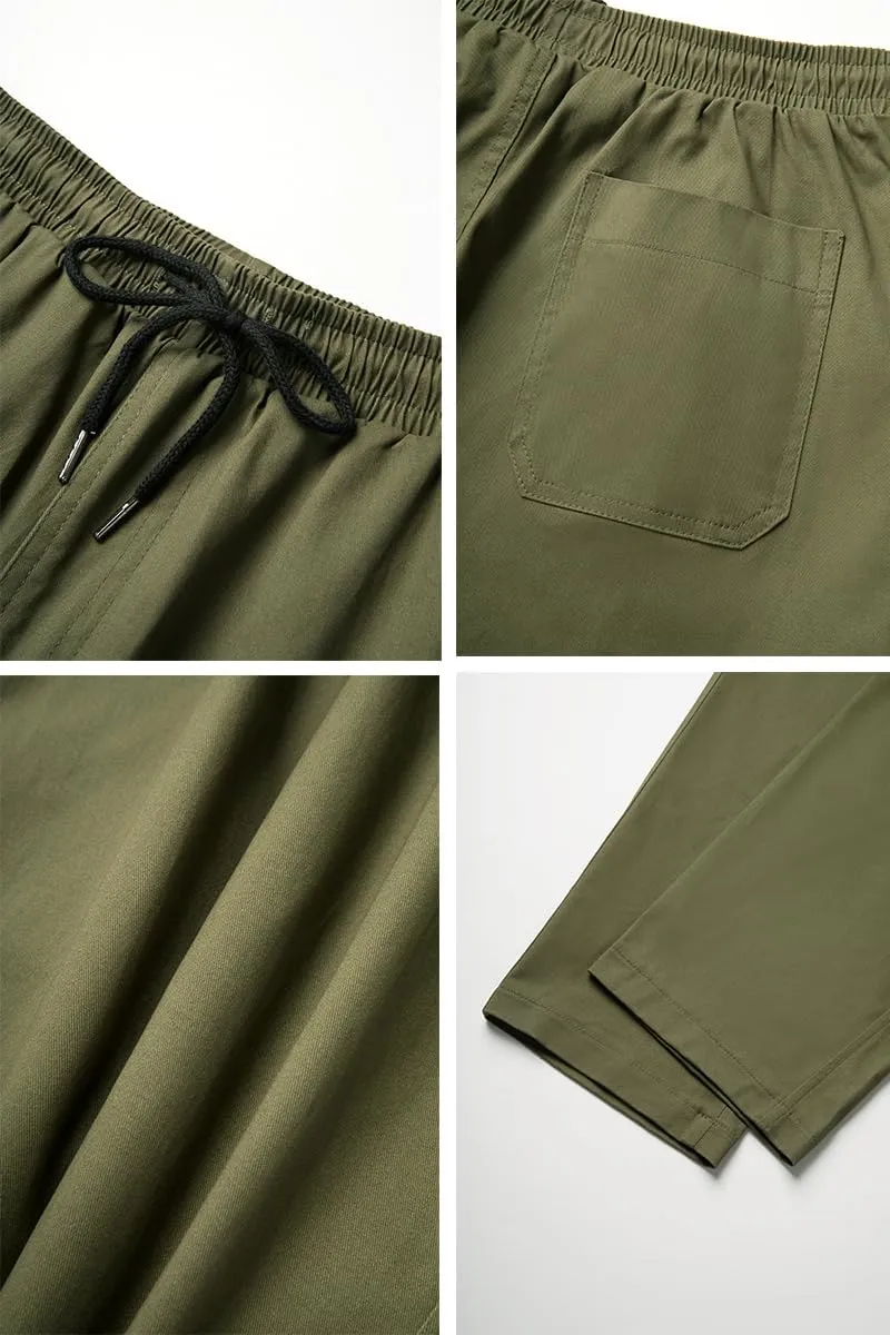 THWEI Mens Cargo Pants Casual Baggy Drawstring Loose Fit Hip Hop Pants with Pockets