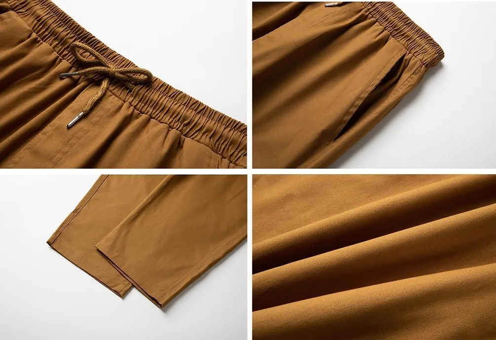 THWEI Mens Cargo Pants Casual Drawstring Athletic Jogger Sports Outdoor Trousers