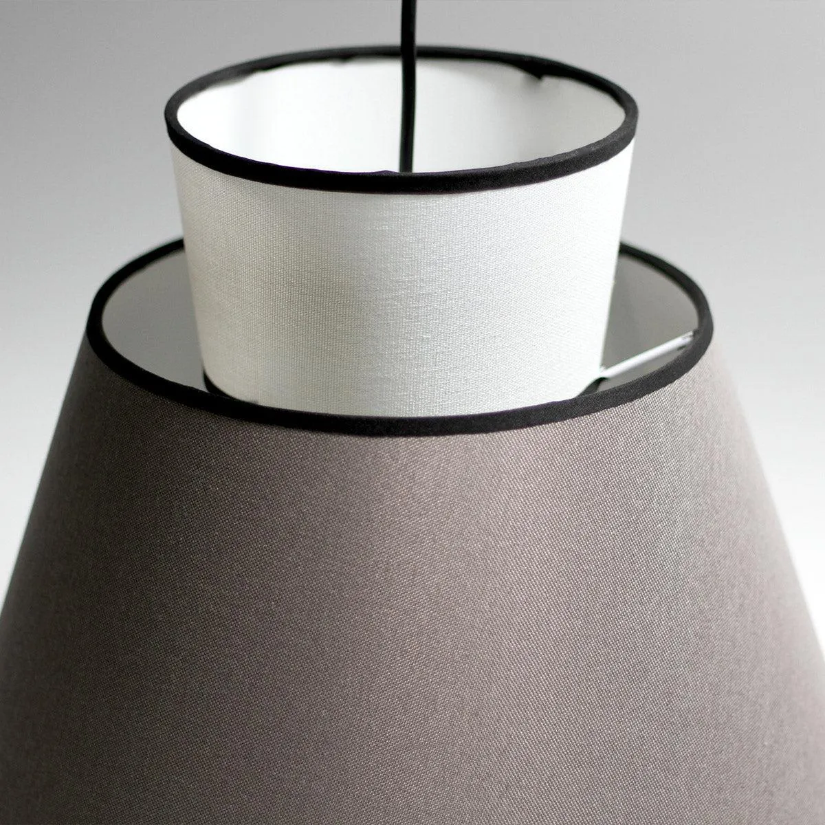 Tomislava Rattan Pendant Light in White, Grey & Natural Shade