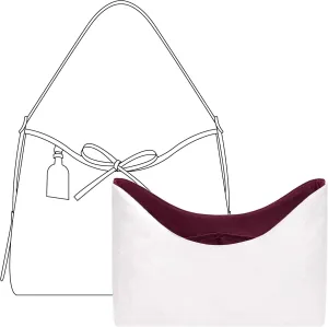 Tote Bag Organizer Insert for LV Carryall M handbag, Custom Fit Inside Premium Prunoir Lightweight WaterResistant Purse Insert with Cup Holder Accessories