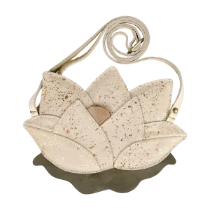 Toto Purse | Water Lily | Cream Metallic Suede