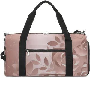 Travel Gym Duffle Bag, Rose Gold Wallpaper Print Duffle Bags,womens Mens Gym Bag,gym Bags,gym Bag with Shoe Compartment