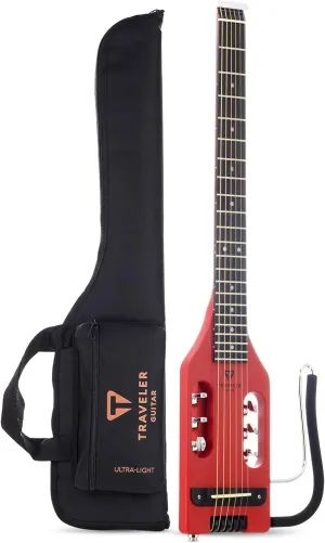 Traveler Guitar Ultra-Light Acoustic Acoustic-Electric Guitar, Vintage Red
