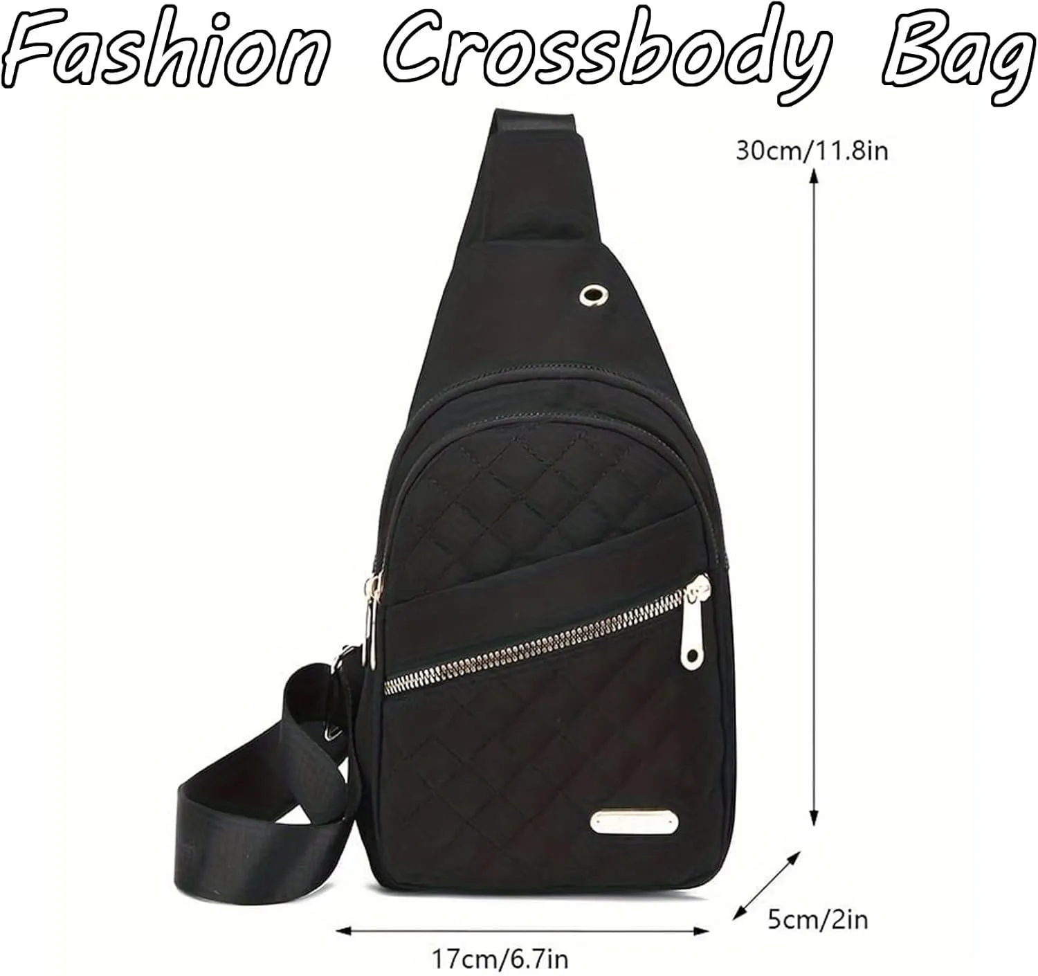 Treadcrck Women's Fashion Casual Solid Color Crossbody Bag, Leather Sling Cross Body Chest Purse Wallet Bags for Women