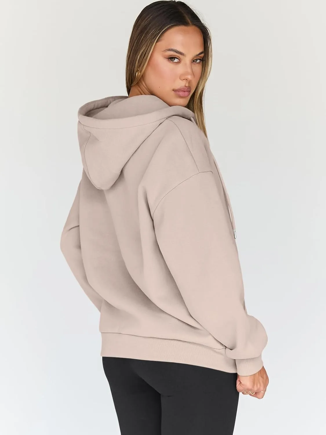 Trendy Queen Womens Zip Up Hoodies Oversized Sweatshirts Fall Fashion Outfits Casual Jackets 2025 Winter Clothes